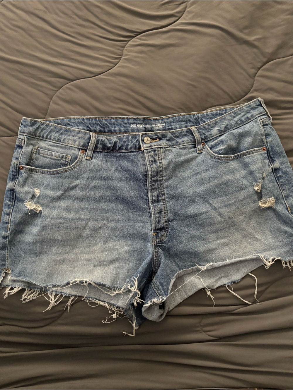 Old Navy Light Blue Distressed Denim Cutoff Shorts